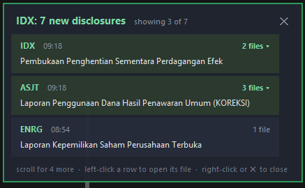IDXAlert - IDX Filing Monitor